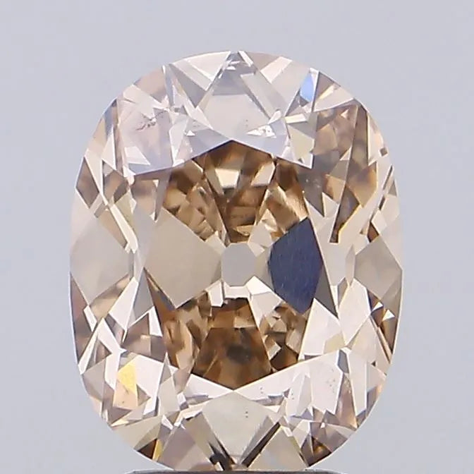 3.09ct Cushion brilliant Lab Grown Diamond (Colour Fancy Light Brown, Clarity VS1, IGI Certified)