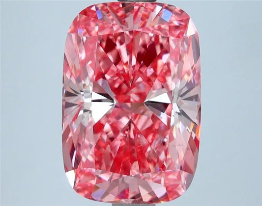 3.09ct Cushion brilliant Lab Grown Diamond (Colour Fancy Vivid Pink, Clarity VS1, IGI Certified)