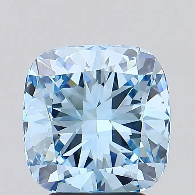 3.09ct Cushion modified Lab Grown Diamond (Colour Fancy Intense Blue, Clarity IF, IGI Certified)