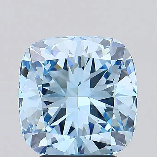 3.09ct Cushion modified Lab Grown Diamond (Colour Fancy Intense Blue, Clarity IF, IGI Certified)