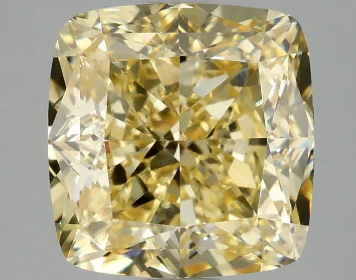3.09ct Cushion modified Lab Grown Diamond (Colour Fancy Intense Yellow, Clarity VS1, IGI Certified)