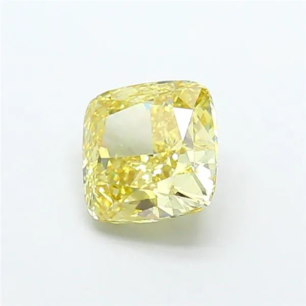 3.09ct Cushion modified Lab Grown Diamond (Colour Fancy Intense Yellow, Clarity VVS2, IGI Certified)