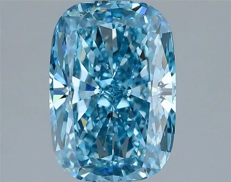 3.09ct Cushion modified Lab Grown Diamond (Colour Fancy Vivid Blue, Clarity VS1, IGI Certified)
