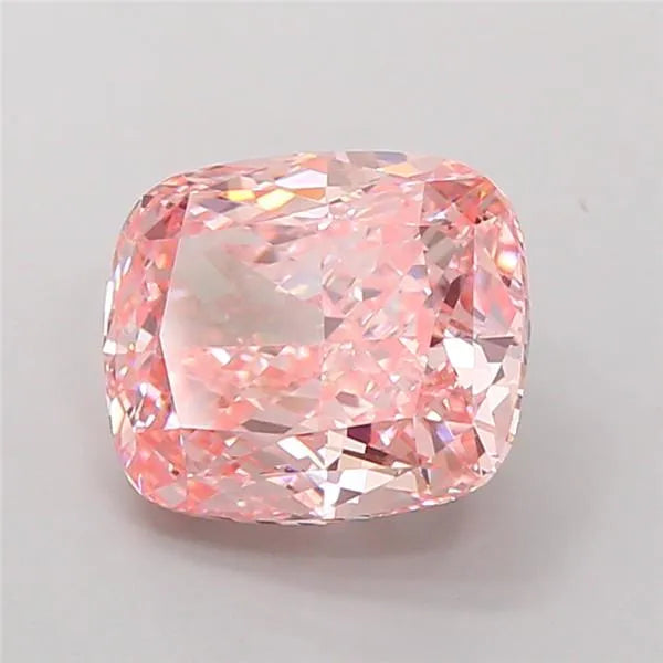 3.09ct Cushion modified Lab Grown Diamond (Colour Fancy Vivid Pink, Clarity VS1, IGI Certified)