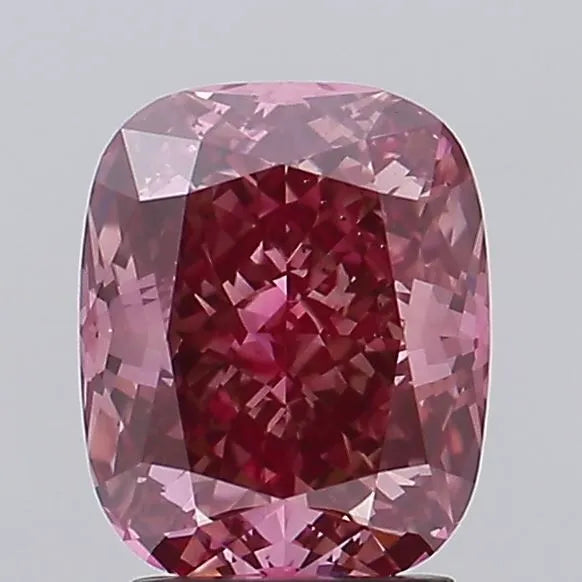 3.09ct Cushion modified Lab Grown Diamond (Colour Fancy Vivid Pink, Clarity VS2, IGI Certified)