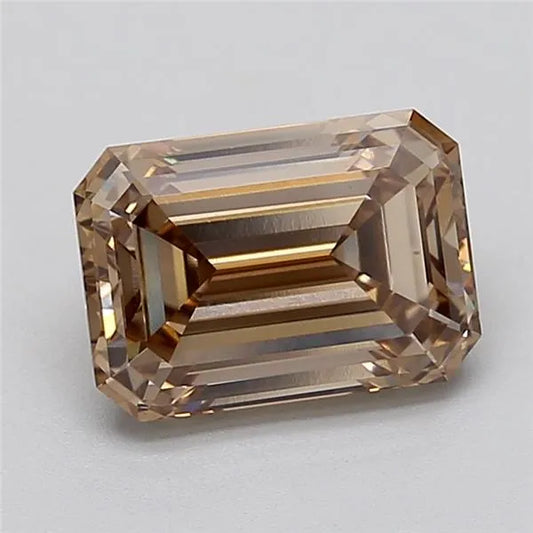 3.09ct Emerald Lab Grown Diamond (Colour Fancy Brown, Clarity VS1, IGI Certified)