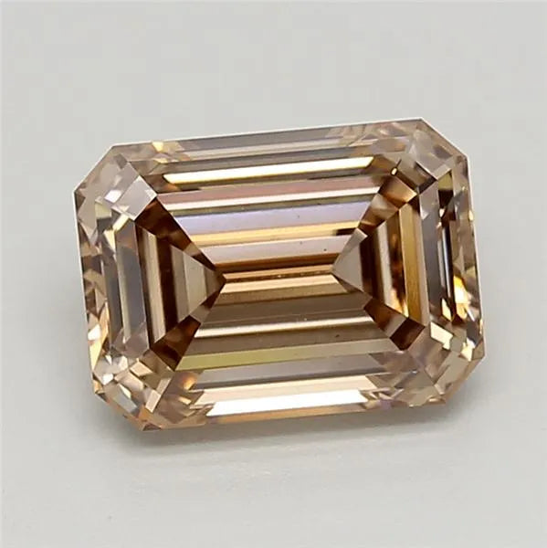 3.09ct Emerald Lab Grown Diamond (Colour Fancy Brown, Clarity VS1, IGI Certified)
