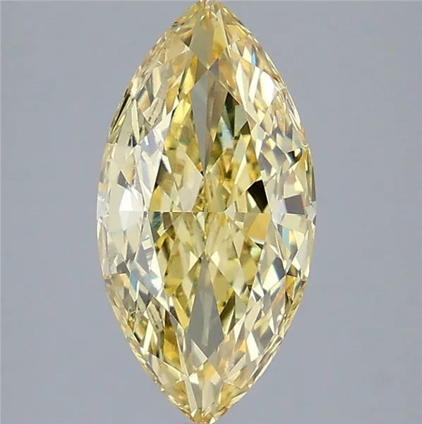 3.09ct Marquise Lab Grown Diamond (Colour Fancy Intense Yellow, Clarity VS1, IGI Certified)