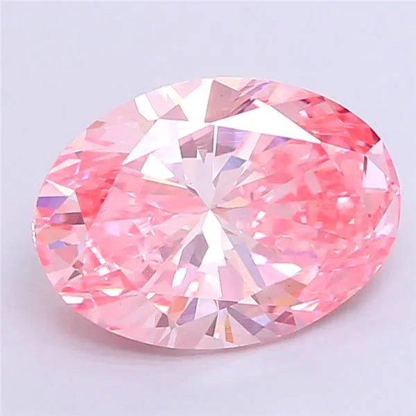 3.09ct Oval Lab Grown Diamond (Colour Fancy Vivid Pink, Clarity VS1, IGI Certified)