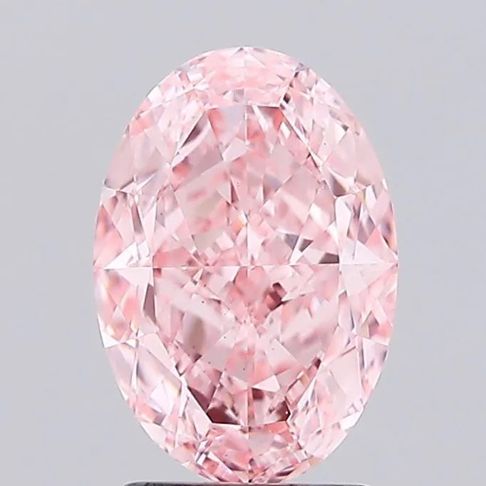 3.09ct Oval Lab Grown Diamond (Colour Fancy Vivid Pink, Clarity VS1, IGI Certified)