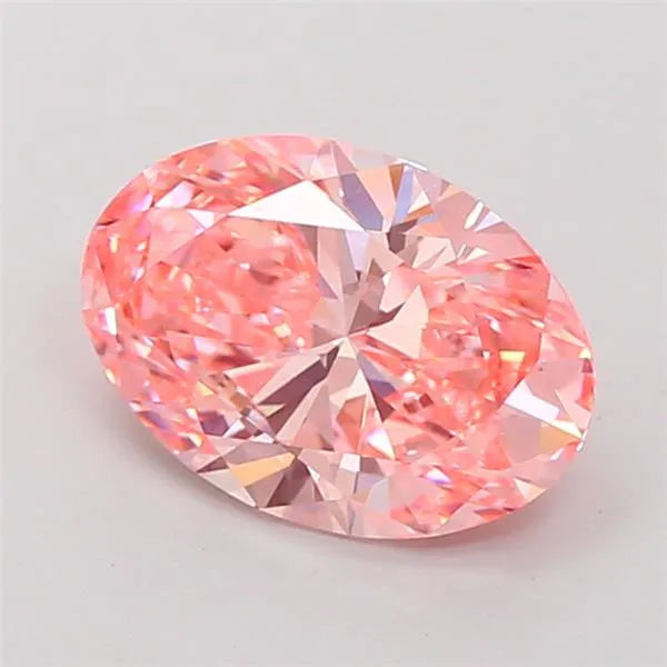 3.09ct Oval Lab Grown Diamond (Colour Fancy Vivid Pink, Clarity VS1, IGI Certified)