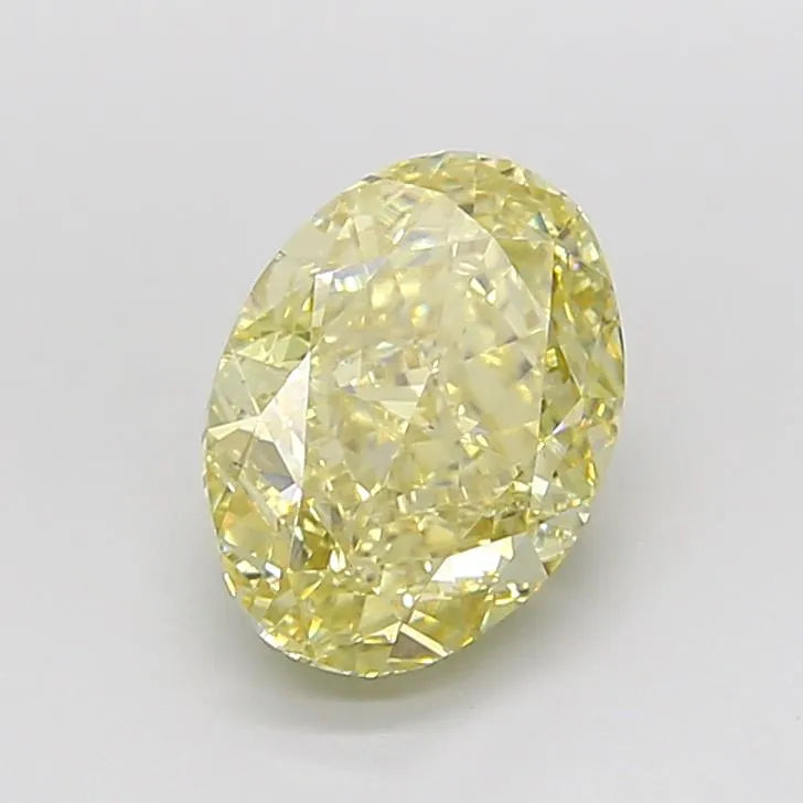 3.09ct Oval Lab Grown Diamond (Colour Fancy Yellow, Clarity VVS2, IGI Certified)