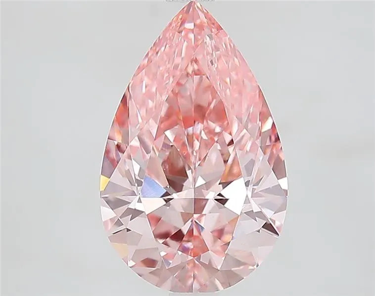 3.09ct Pear Lab Grown Diamond (Colour Fancy Vivid Pink, Clarity VS1, IGI Certified)