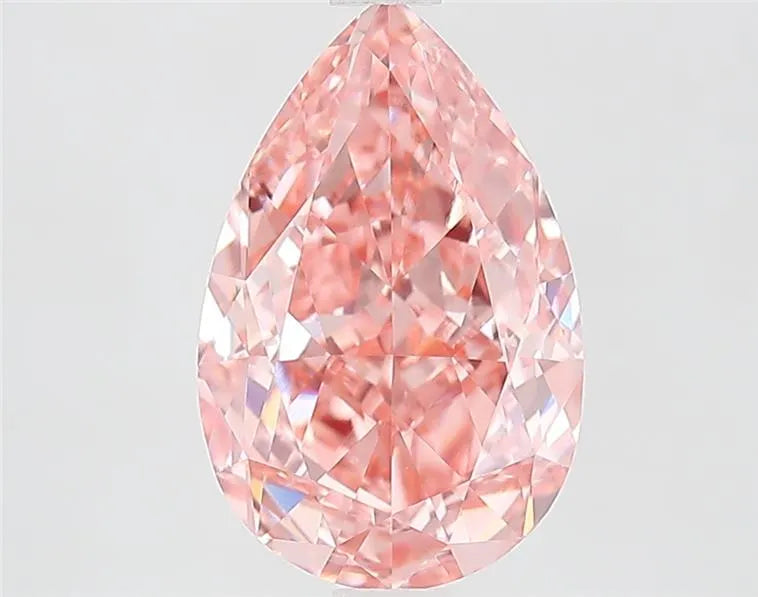 3.09ct Pear Lab Grown Diamond (Colour Fancy Vivid Pink, Clarity VVS1, IGI Certified)