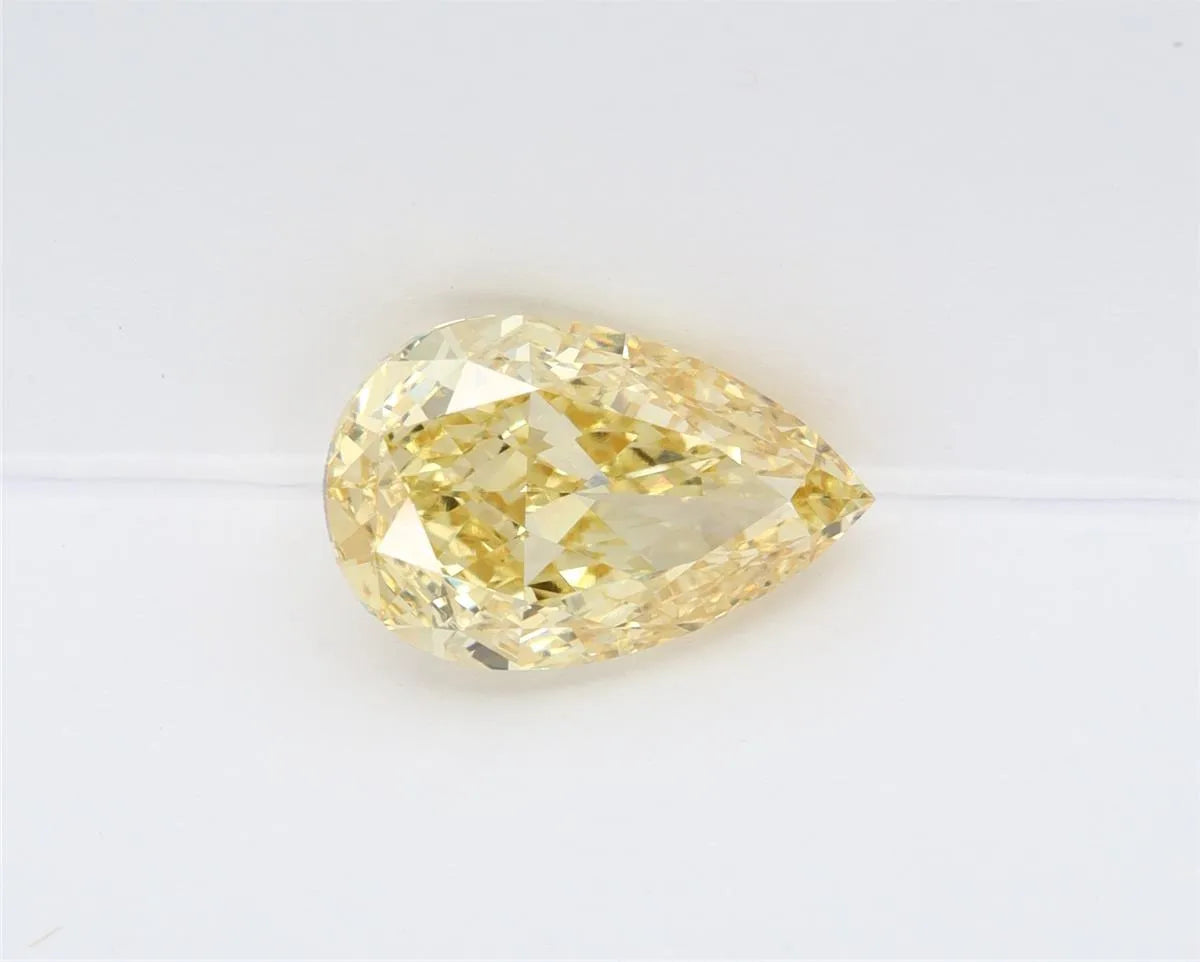 3.09ct Pear Lab Grown Diamond (Colour Fancy Vivid Yellow, Clarity VS1, IGI Certified)