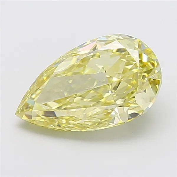 3.09ct Pear Lab Grown Diamond (Colour Fancy Yellow, Clarity VVS2, IGI Certified)