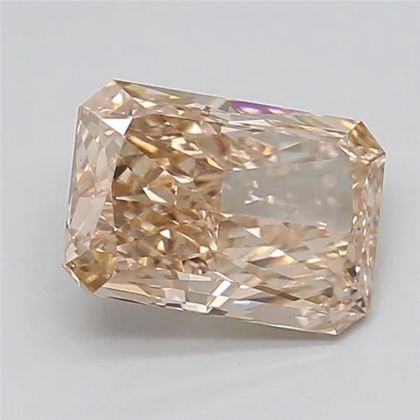 3.09ct Radiant Lab Grown Diamond (Colour Fancy Light Brown, Clarity VS1, IGI Certified)