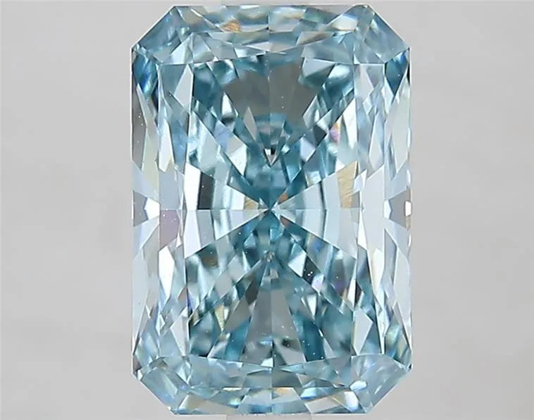 3.09ct Radiant Lab Grown Diamond (Colour Fancy Vivid Greenish Blue, Clarity VVS2, IGI Certified)