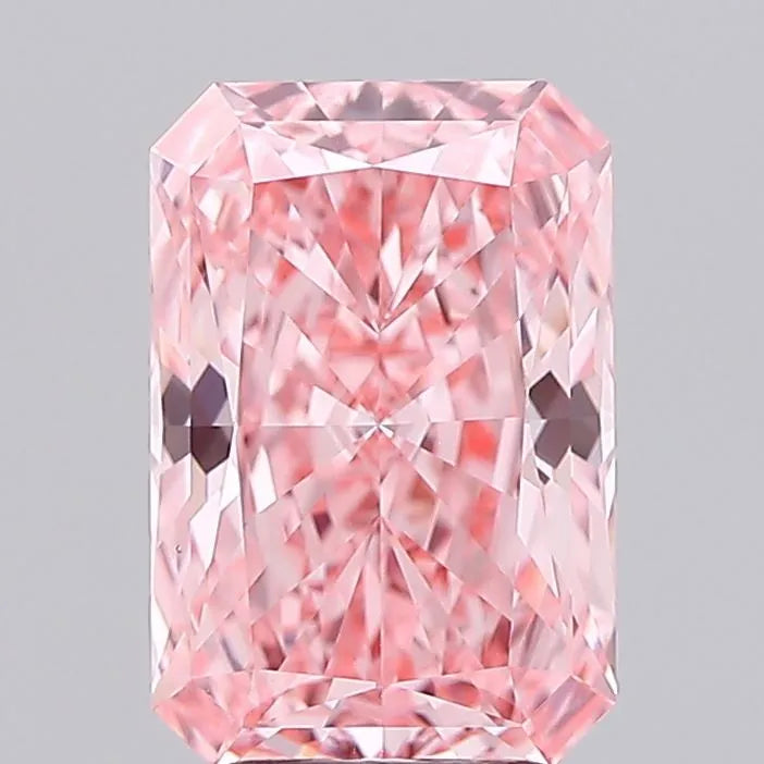 3.09ct Radiant Lab Grown Diamond (Colour Fancy Vivid Pink, Clarity VS1, IGI Certified)