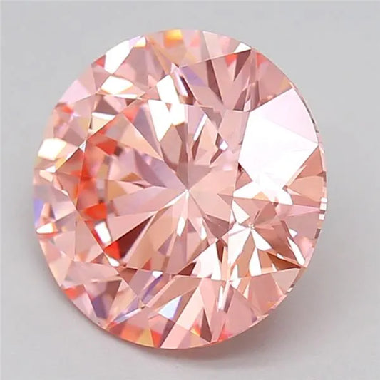 3.09ct Round Lab Grown Diamond (Colour Fancy Vivid Pink, Clarity VVS2, Cut ID, IGI Certified)