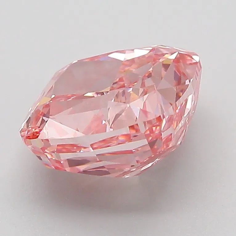 3.10ct Cushion modified Lab Grown Diamond (Colour Fancy Vivid Pink, Clarity VVS2, IGI Certified)