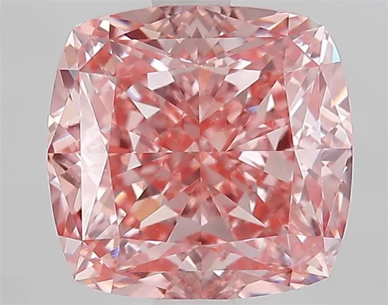 3.10ct Cushion modified Lab Grown Diamond (Colour Fancy Vivid Pink, Clarity VVS2, IGI Certified)