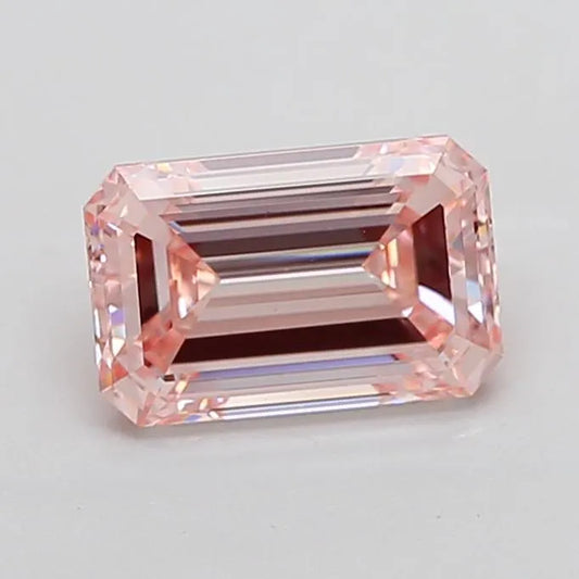 3.10ct Emerald Lab Grown Diamond (Colour Fancy Intense Pink, Clarity VS1, IGI Certified)