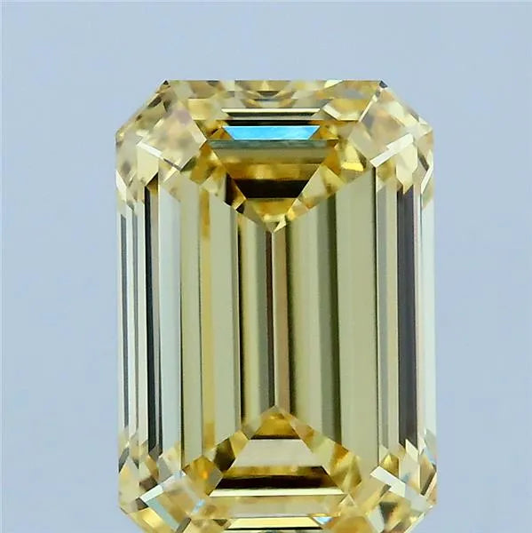 3.10ct Emerald Lab Grown Diamond (Colour Fancy Intense Yellow, Clarity VVS2, IGI Certified)