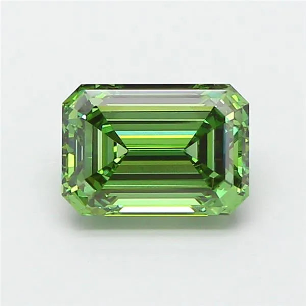 3.10ct Emerald Lab Grown Diamond (Colour Fancy Vivid Green, Clarity VVS2, IGI Certified)