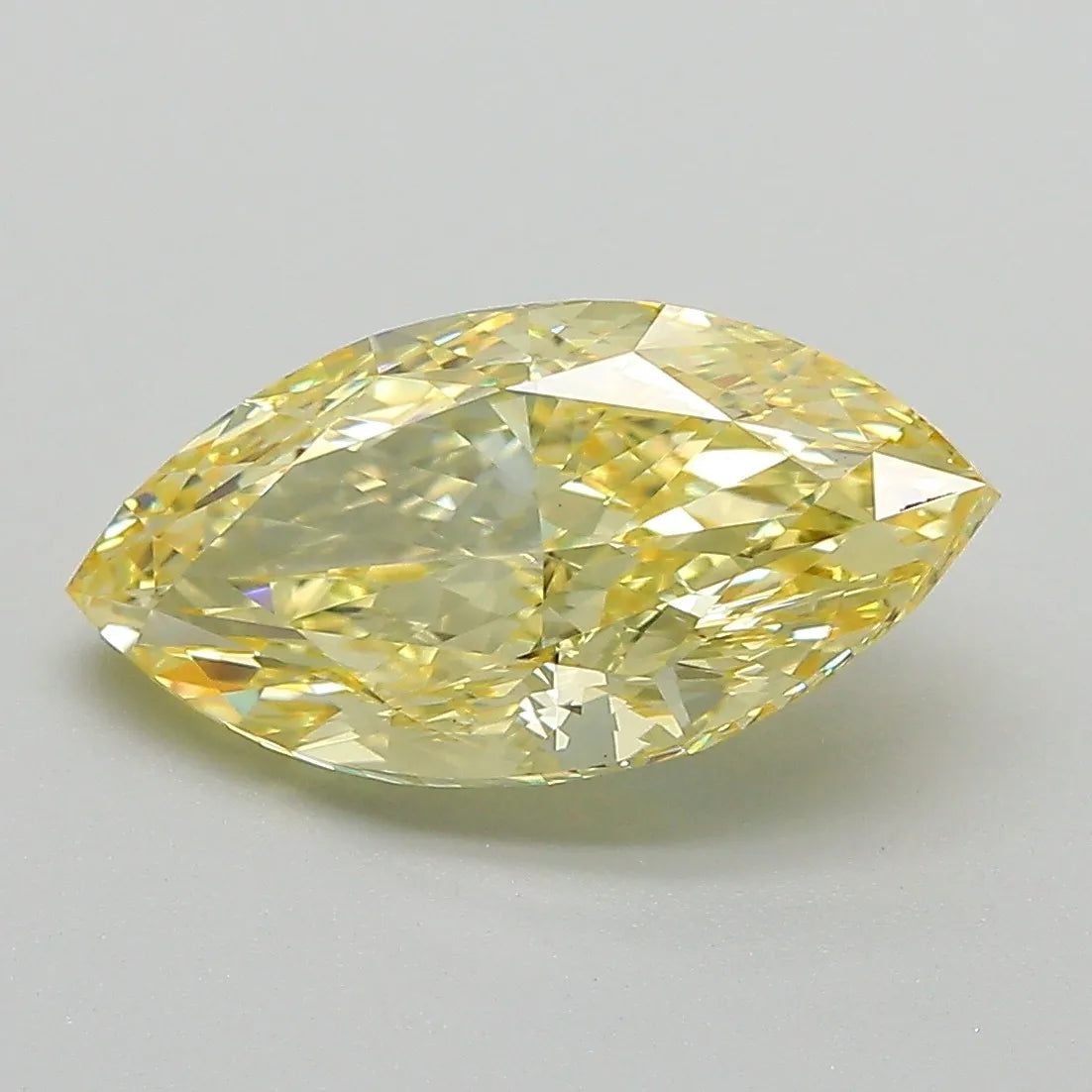 3.10ct Marquise Lab Grown Diamond (Colour Fancy Intense Yellow, Clarity VS1, IGI Certified)