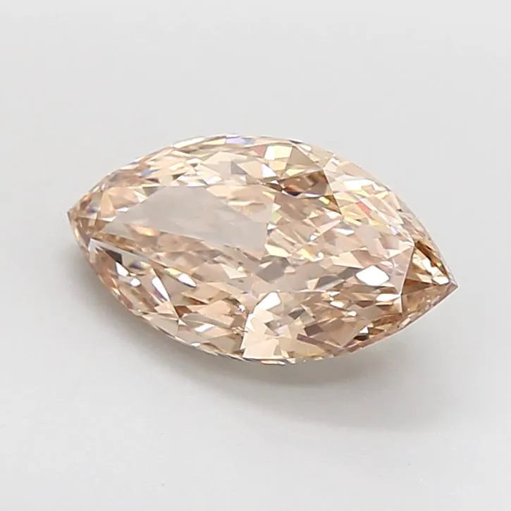 3.10ct Marquise Lab Grown Diamond (Colour Fancy Light Brown, Clarity VVS2, IGI Certified)