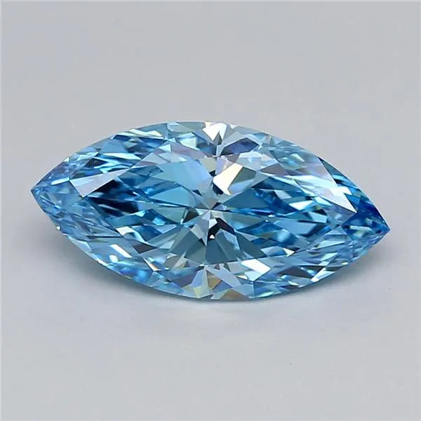 3.10ct Marquise Lab Grown Diamond (Colour Fancy Vivid Blue, Clarity VVS2, IGI Certified)