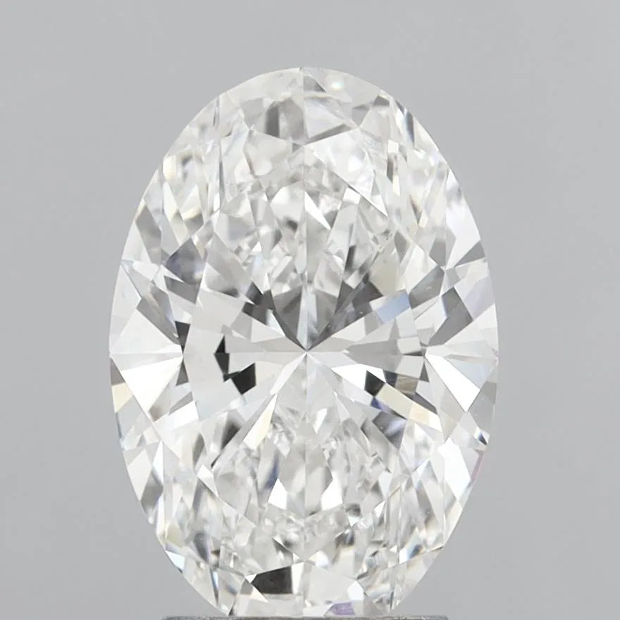 3.10ct Oval Lab Grown Diamond (Colour E, Clarity VVS2, IGI Certified)