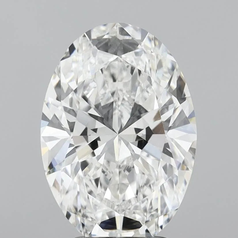 3.10ct Oval Lab Grown Diamond (Colour E, Clarity VVS2, IGI Certified)