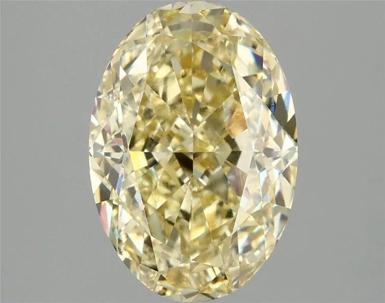 3.10ct Oval Lab Grown Diamond (Colour Fancy Intense Yellow, Clarity VVS2, IGI Certified)