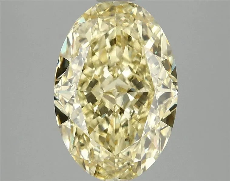3.10ct Oval Lab Grown Diamond (Colour Fancy Intense Yellow, Clarity VVS2, IGI Certified)