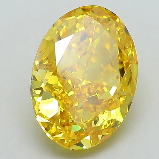 3.10ct Oval Lab Grown Diamond (Colour Fancy Vivid Yellow, Clarity VVS2, IGI Certified)