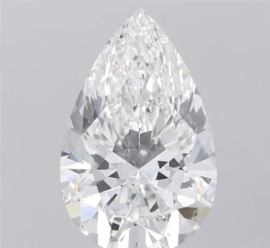 3.10ct Pear Lab Grown Diamond (Colour F, Clarity VVS2, IGI Certified)