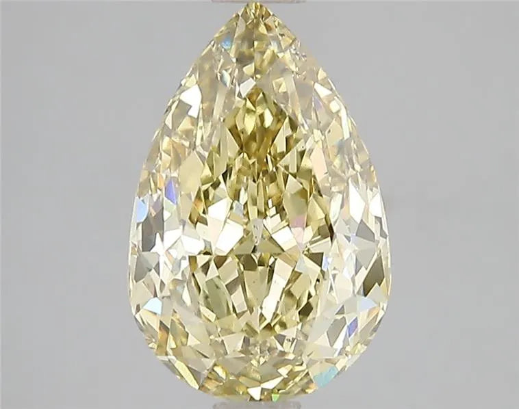 3.10ct Pear Lab Grown Diamond (Colour Fancy Intense Yellow, Clarity VS2, IGI Certified)