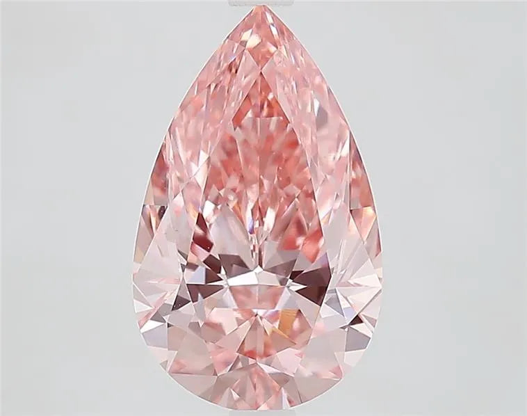 3.10ct Pear Lab Grown Diamond (Colour Fancy Vivid Pink, Clarity VS1, IGI Certified)