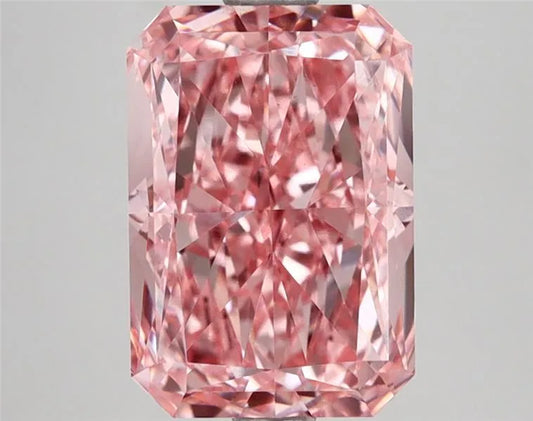 3.10ct Radiant Lab Grown Diamond (Colour Fancy Vivid Pink, Clarity VVS2, IGI Certified)