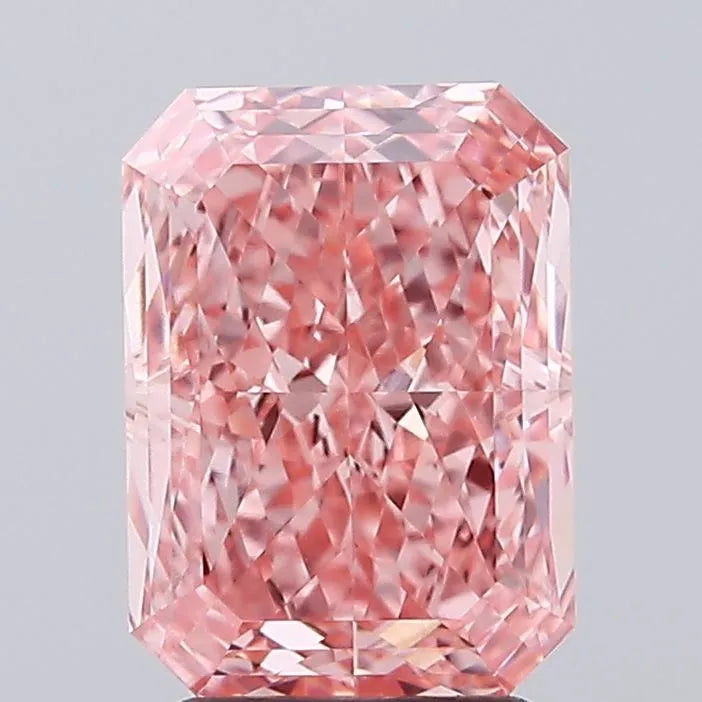 3.10ct Radiant Lab Grown Diamond (Colour Fancy Vivid Pink, Clarity VVS2, IGI Certified)