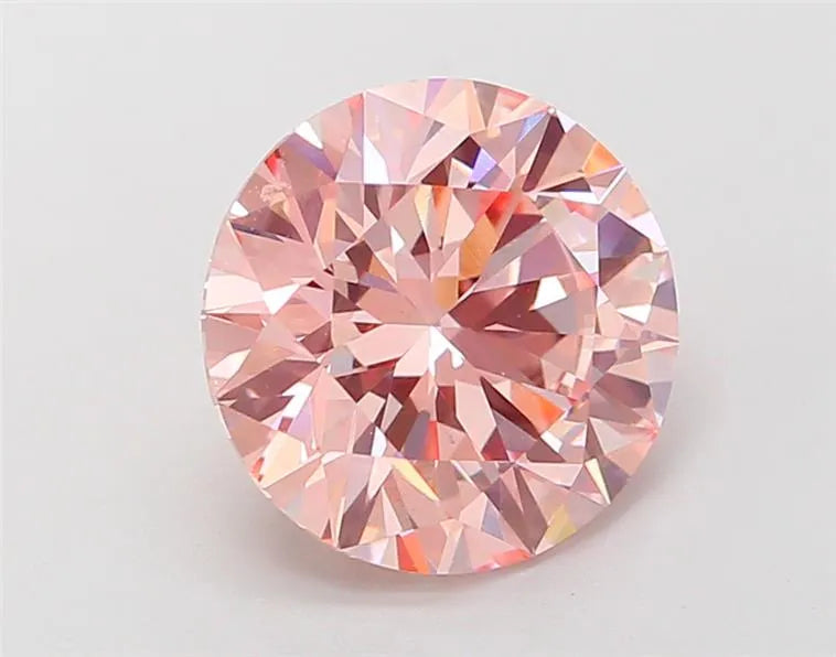 3.10ct Round Lab Grown Diamond (Colour Fancy Intense Pink, Clarity VS1, Cut ID, IGI Certified)