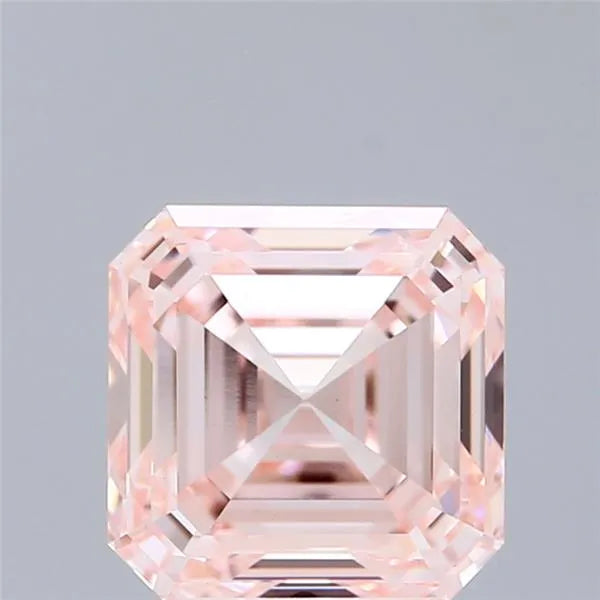 3.10ct Square emerald Lab Grown Diamond (Colour Fancy Intense Pink, Clarity VVS2, IGI Certified)