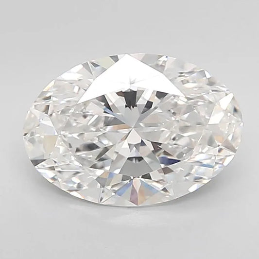 3.11ct Oval Lab Grown Diamond (Colour E, Clarity VVS2, IGI Certified)
