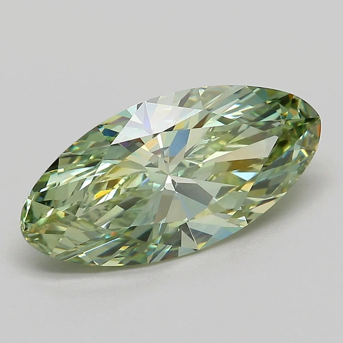 3.11ct Oval Lab Grown Diamond (Colour Fancy Vivid Green, Clarity VVS2, IGI Certified)