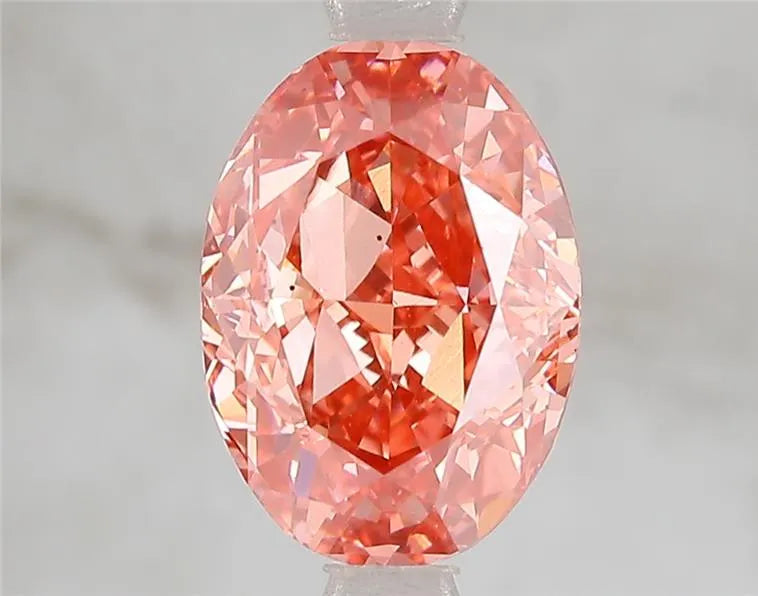 3.11ct Oval Lab Grown Diamond (Colour Fancy Vivid Pink, Clarity VS2, IGI Certified)