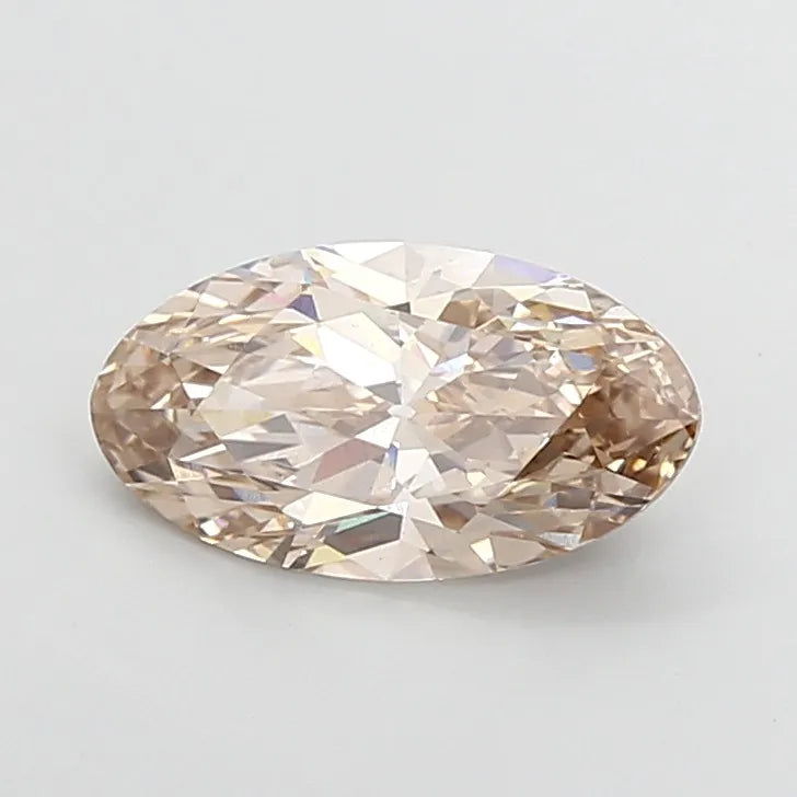 3.11ct Oval Lab Grown Diamond (Colour Very Light Brown, Clarity VS1, IGI Certified)