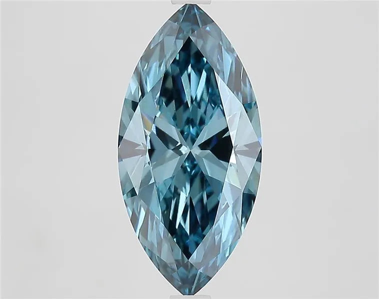 3.12ct Marquise Lab Grown Diamond (Colour Fancy Vivid Blue, Clarity VS1, IGI Certified)