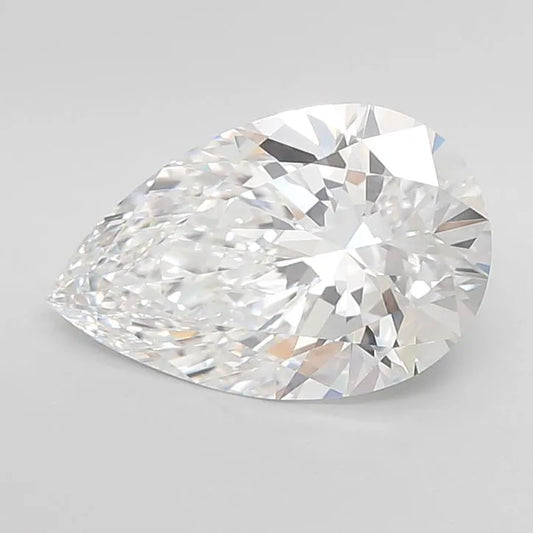 3.12ct Pear Lab Grown Diamond (Colour D, Clarity IF, Cut EX, IGI Certified)